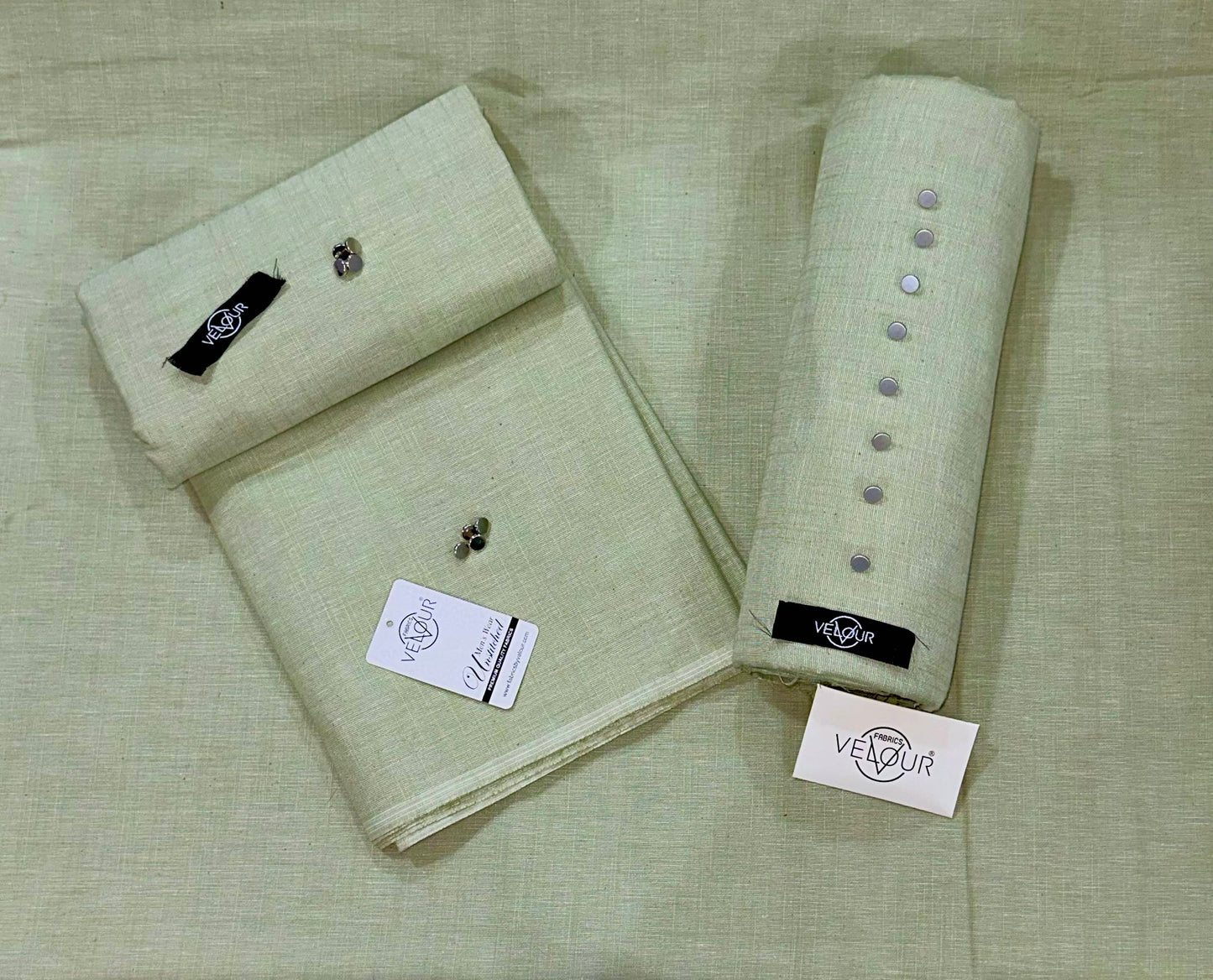 SLUB WINTER KAMALIA KHADDAR- LIGHT GREEN