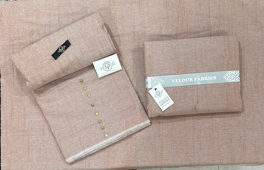 SLUB WINTER KAMALIA KHADDAR- ROSE GOLD