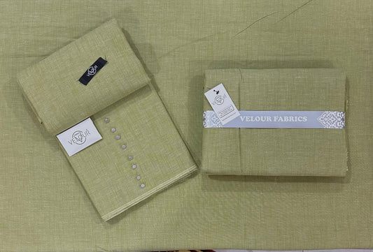 SLUB WINTER KAMALIA KHADDAR- LIME GREEN