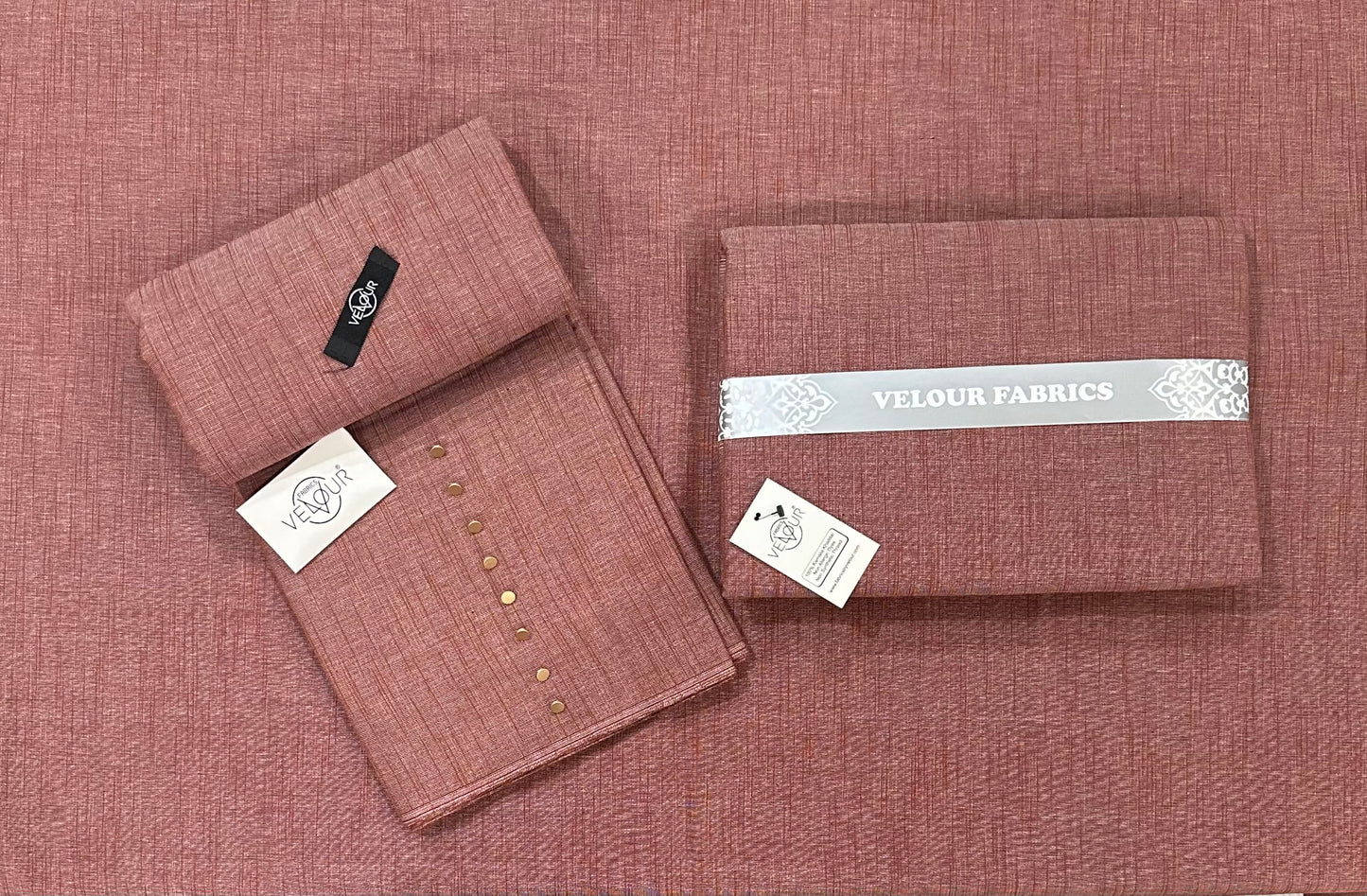 SLUB WINTER KAMALIA KHADDAR- REDDISH BROWN