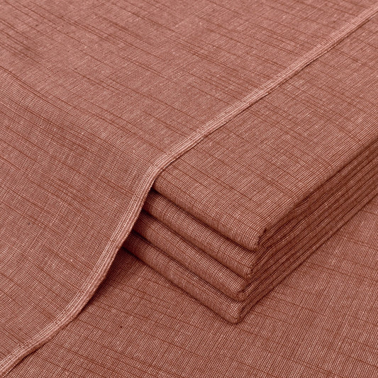 SLUB WINTER KAMALIA KHADDAR- REDDISH BROWN