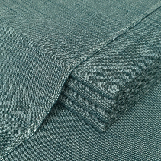 SLUB WINTER KAMALIA KHADDAR- DARK TEAL GREEN