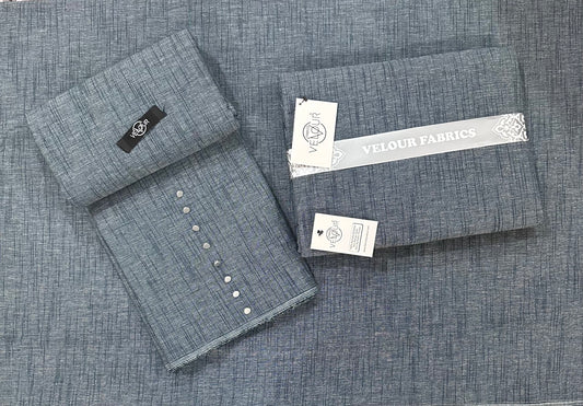 SLUB WINTER KAMALIA KHADDAR- DARK TEAL GREEN