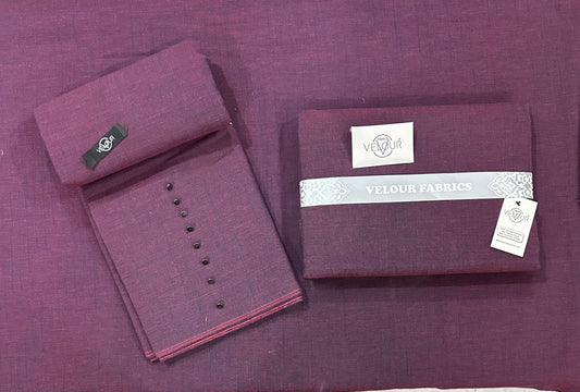 SLUB WINTER KAMALIA KHADDAR- RED WINE