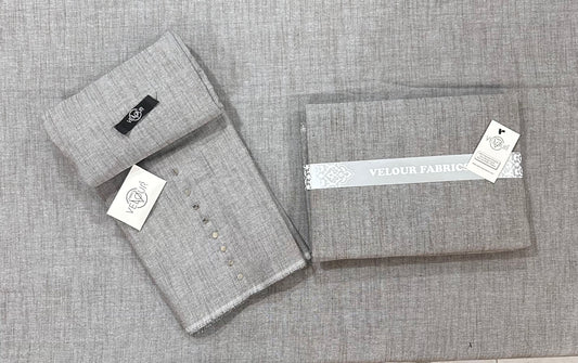 SLUB WINTER KAMALIA KHADDAR- LIGHT GREY