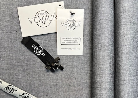 SUMMER SET KHADDAR -SILVER GREY