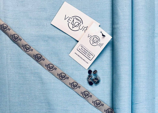 SUMMER SET KHADDAR- ICE BLUE