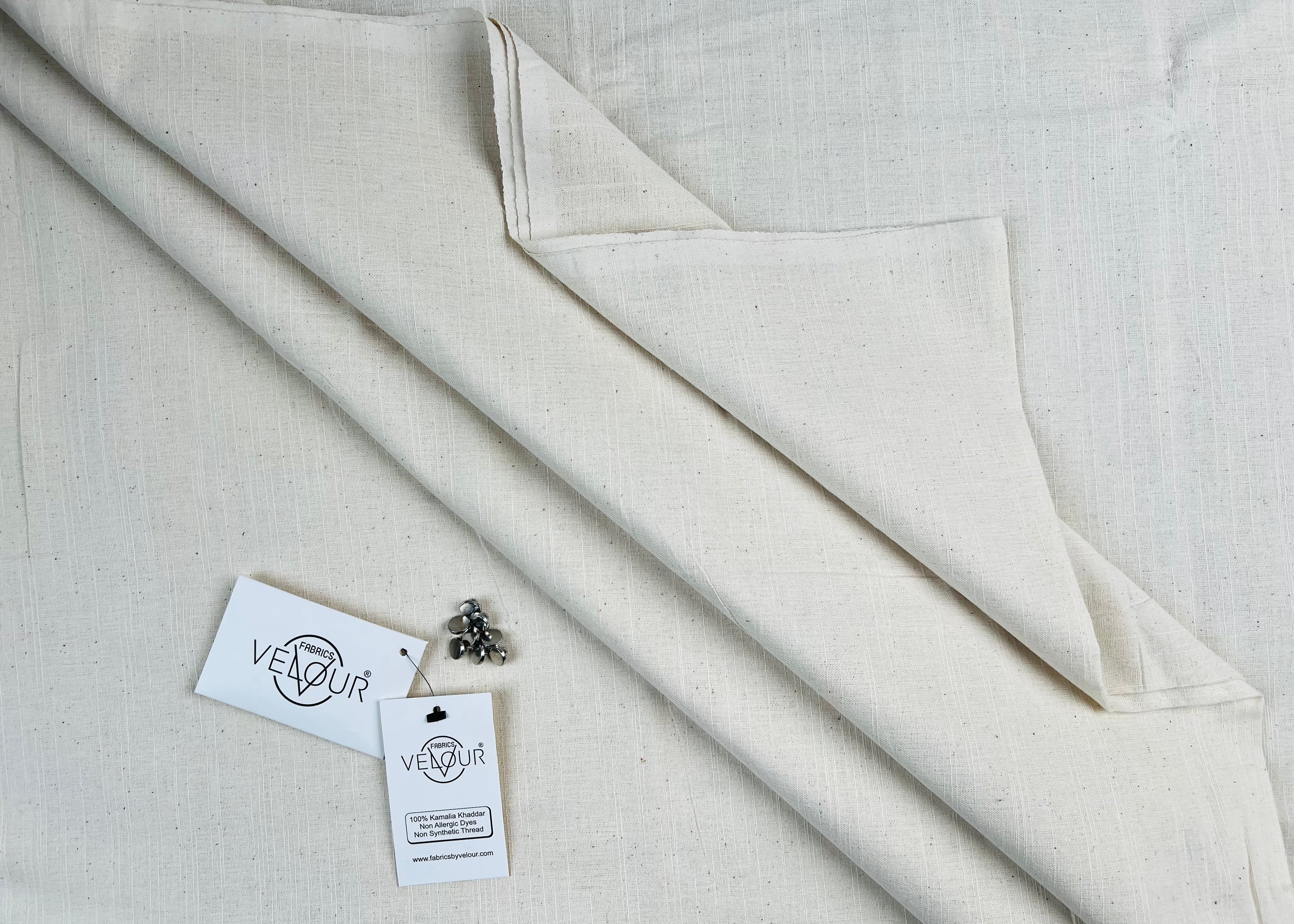 SLUB WINTER KHADDAR- CREAM