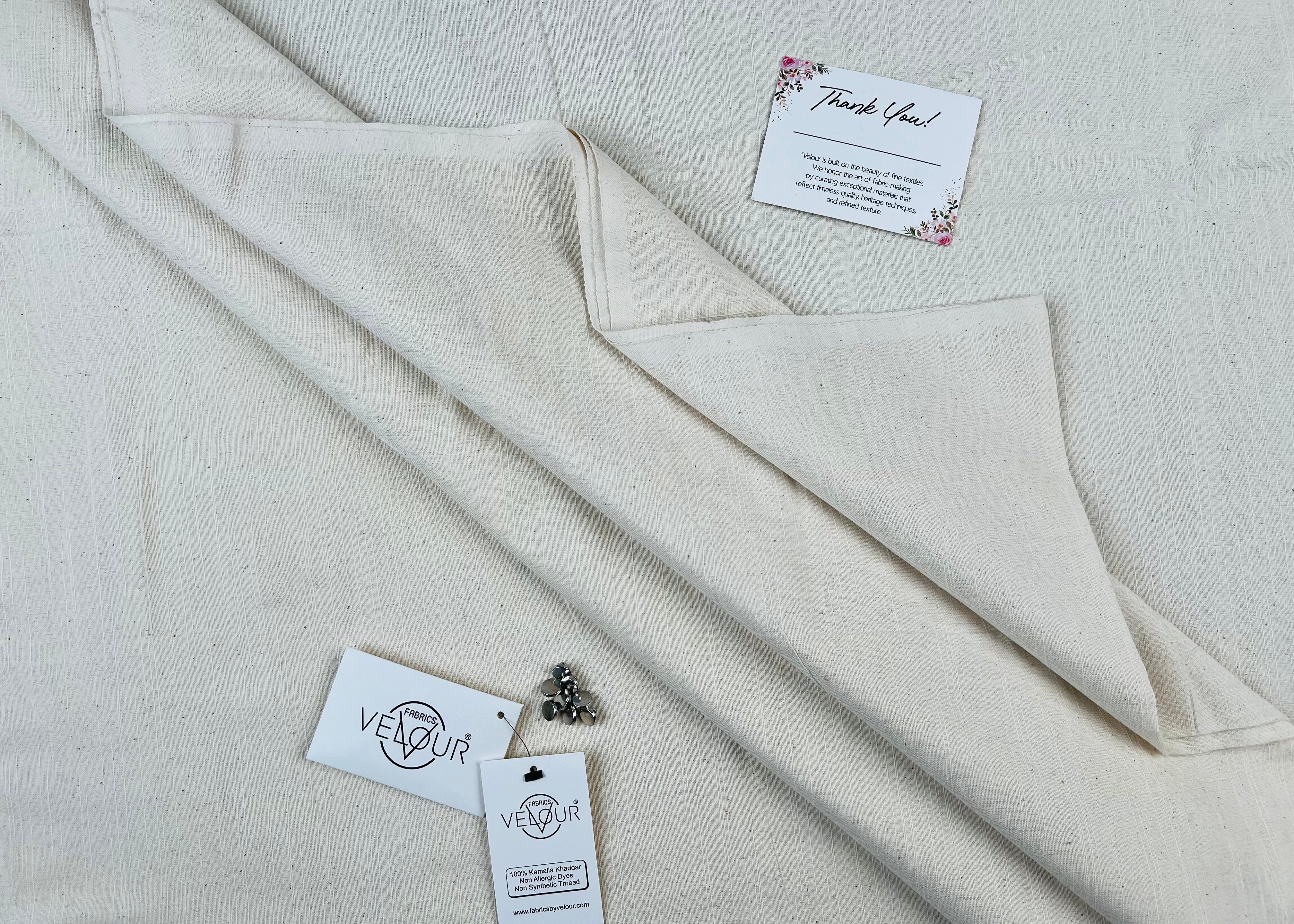 SLUB WINTER KHADDAR- CREAM