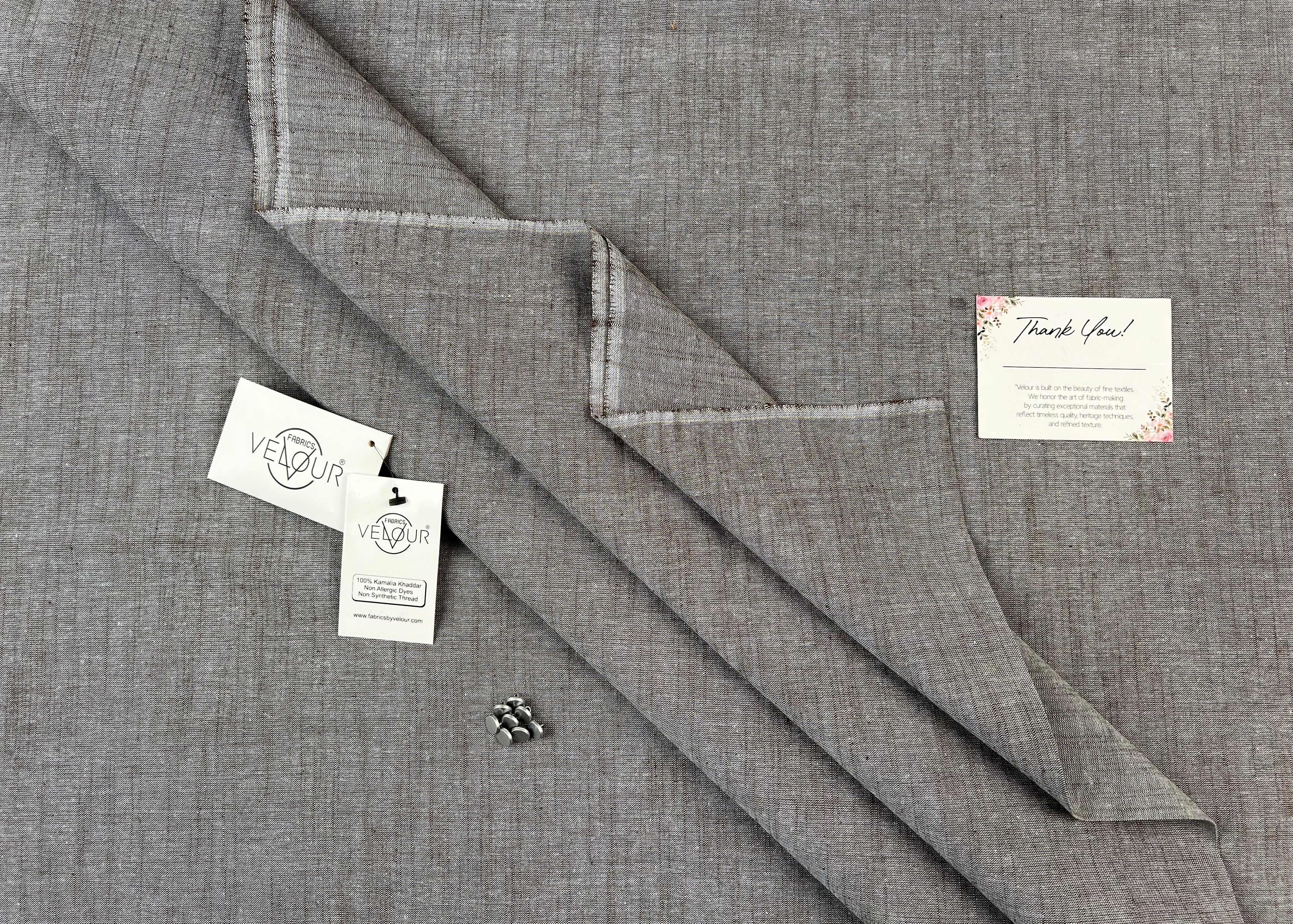 SLUB WINTER KHADDAR- LIGHT GREY