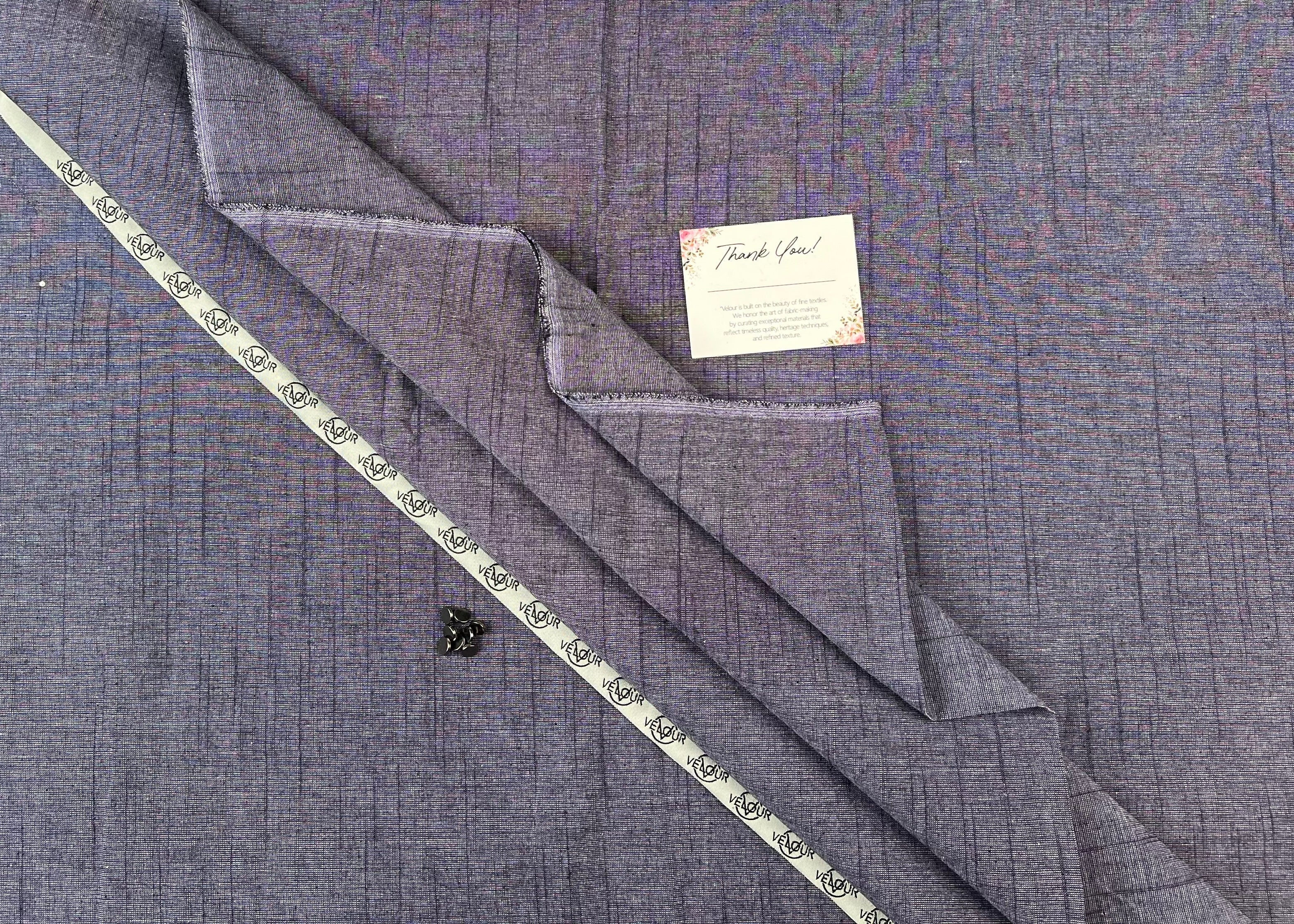 SLUB WINTER KHADDAR- PURPLE GREY