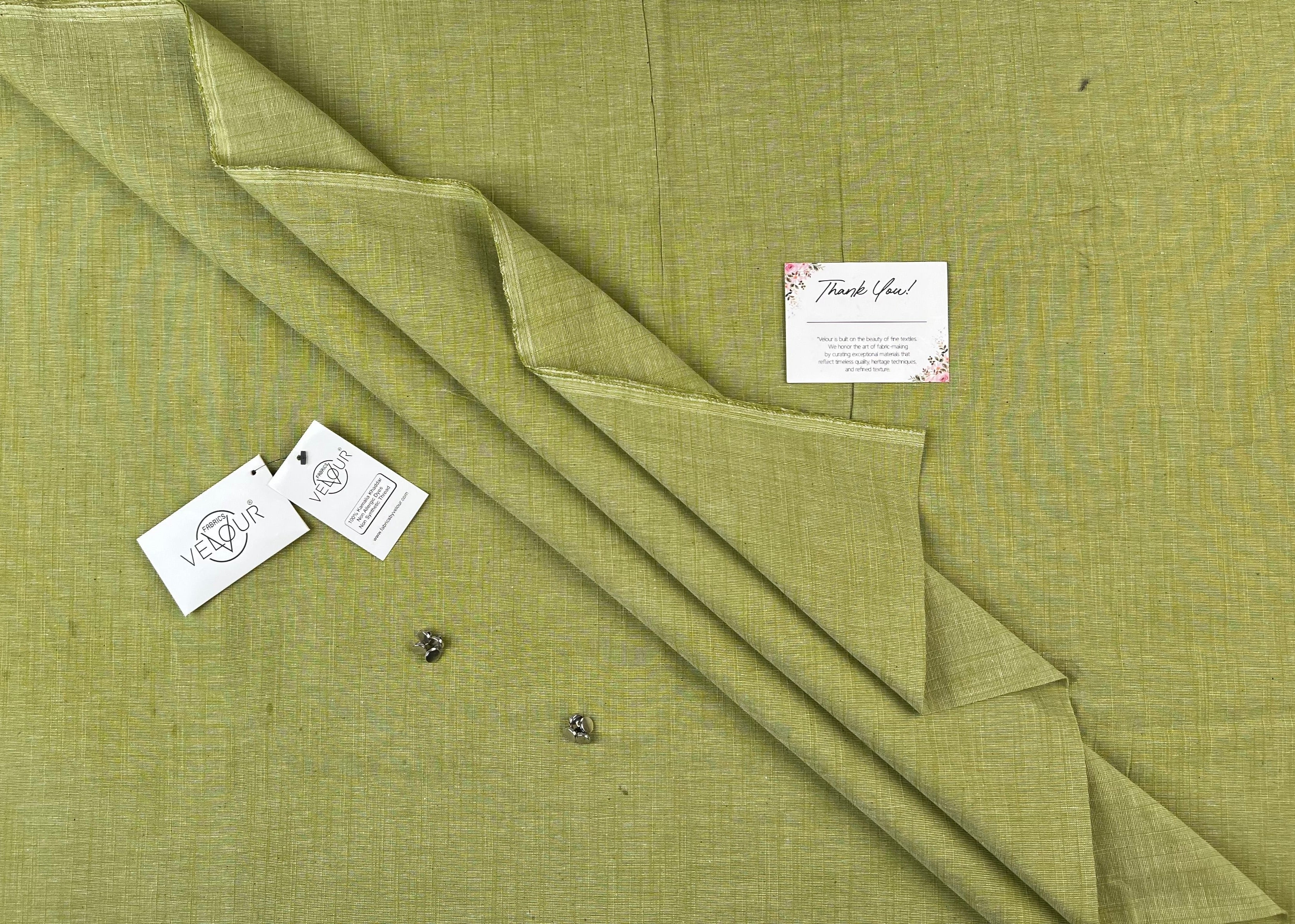 SLUB WINTER KHADDAR- LIME GREEN