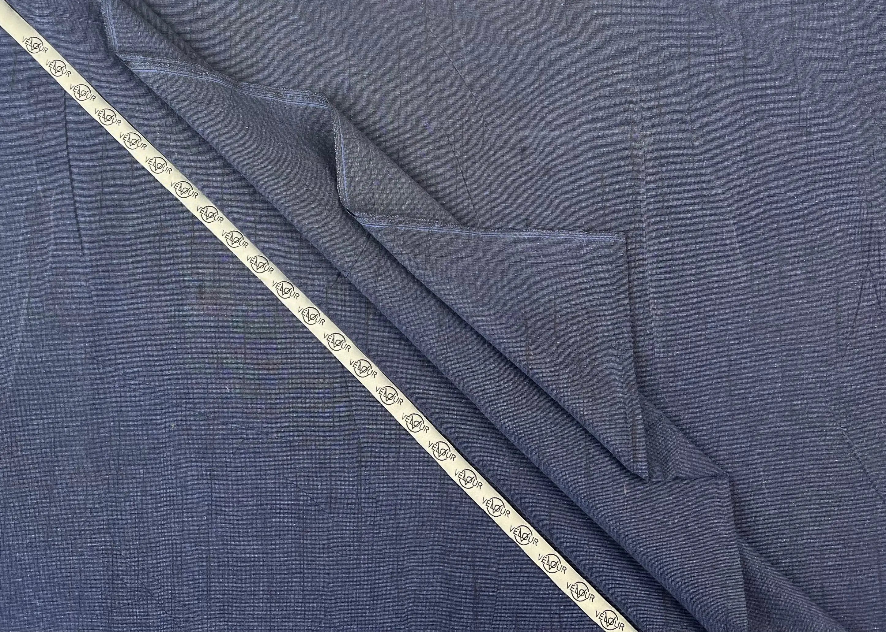 SLUB WINTER KHADDAR- DENIM BLUE