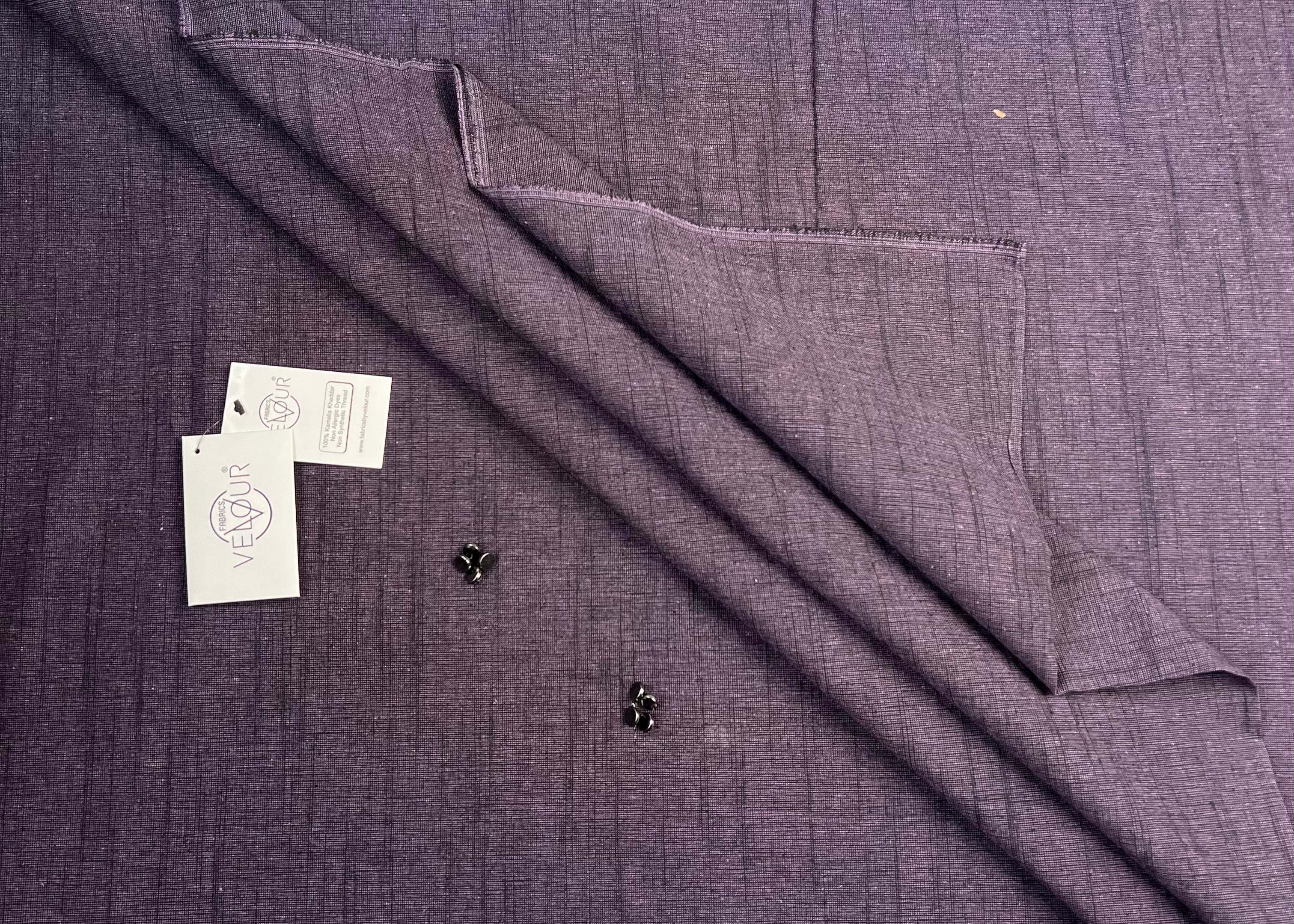 SLUB WINTER KHADDAR- DEEP PLUM