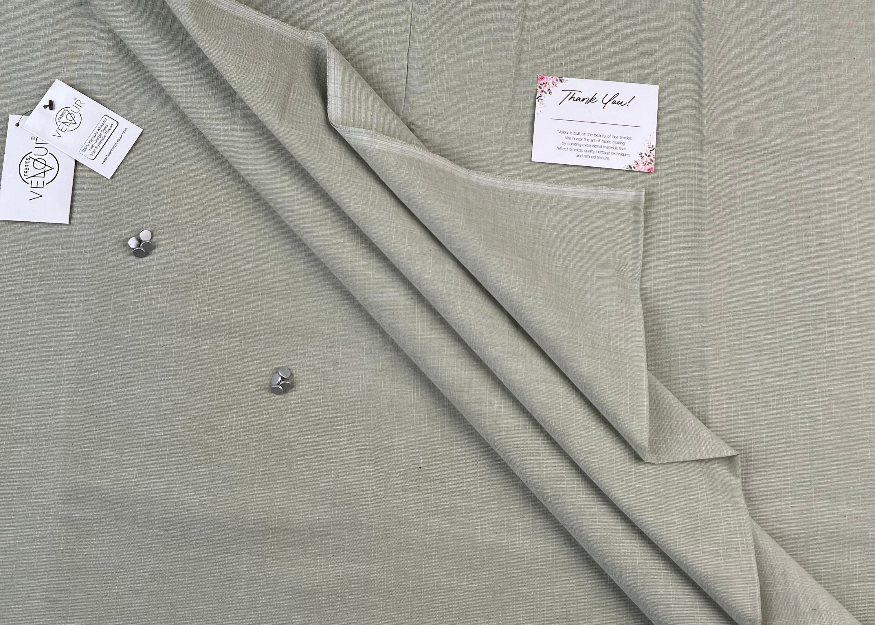 SLUB WINTER KHADDAR- LIGHT GREEN