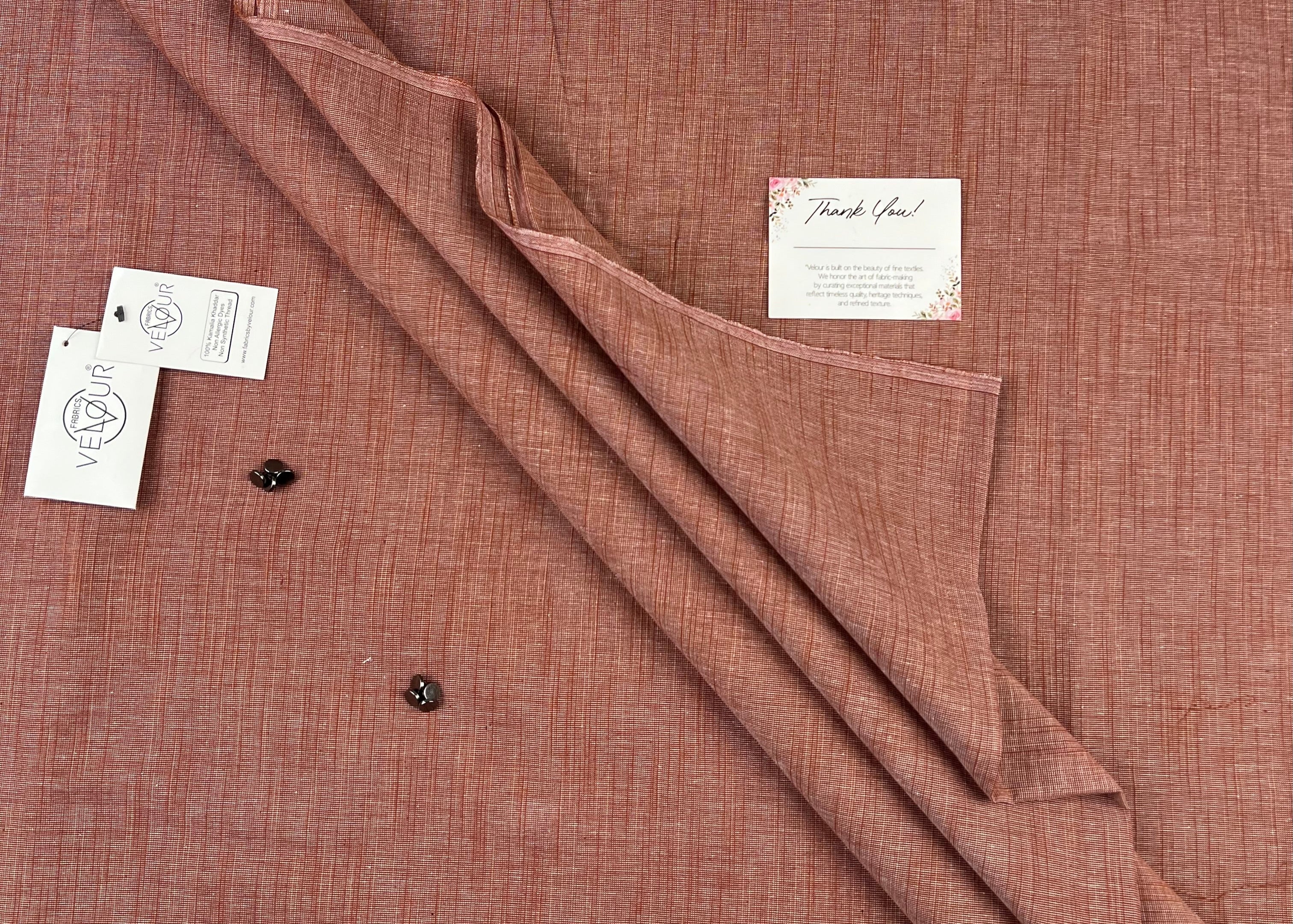 SLUB WINTER KHADDAR- REDDISH BROWN