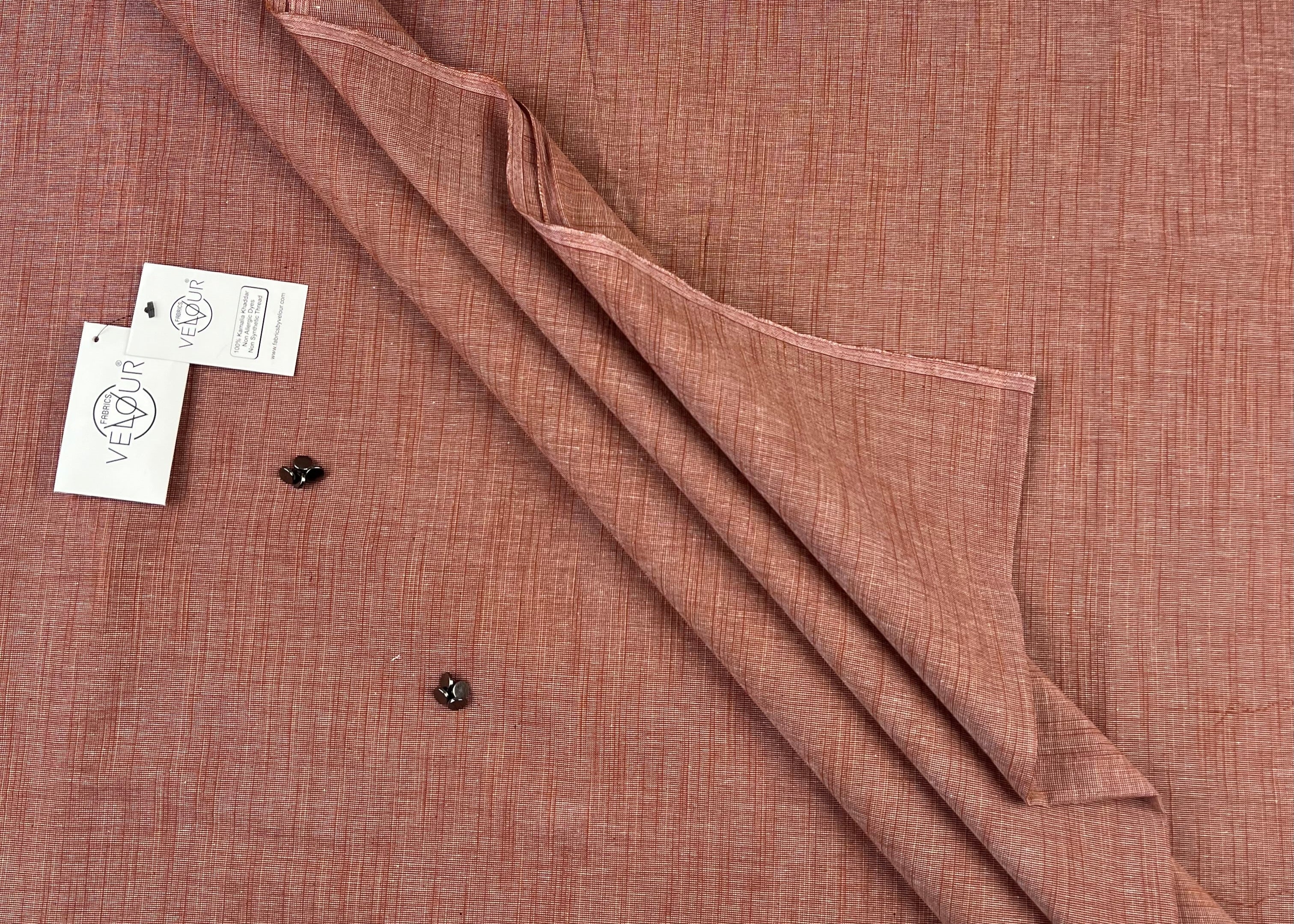 SLUB WINTER KHADDAR- REDDISH BROWN