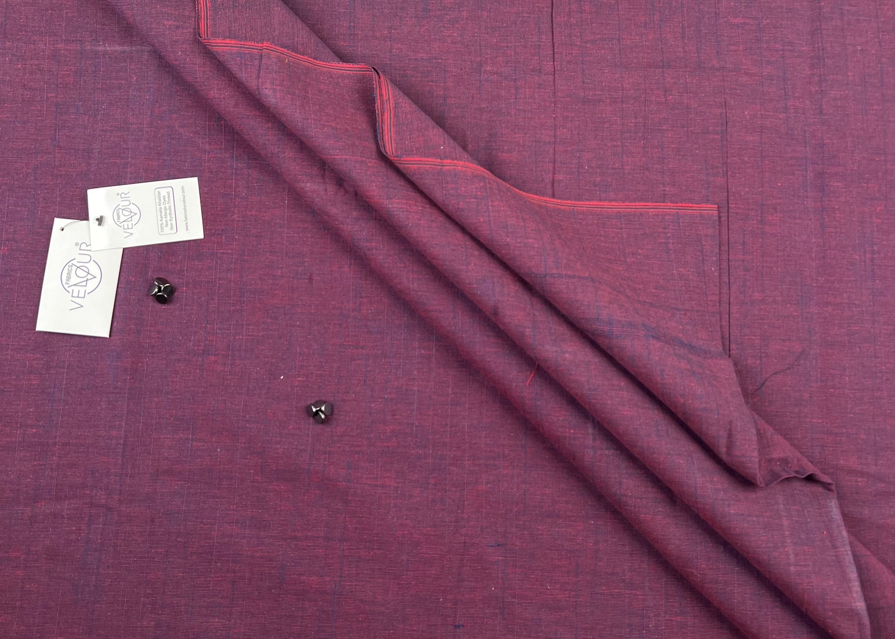 SLUB WINTER KHADDAR- RED WINE