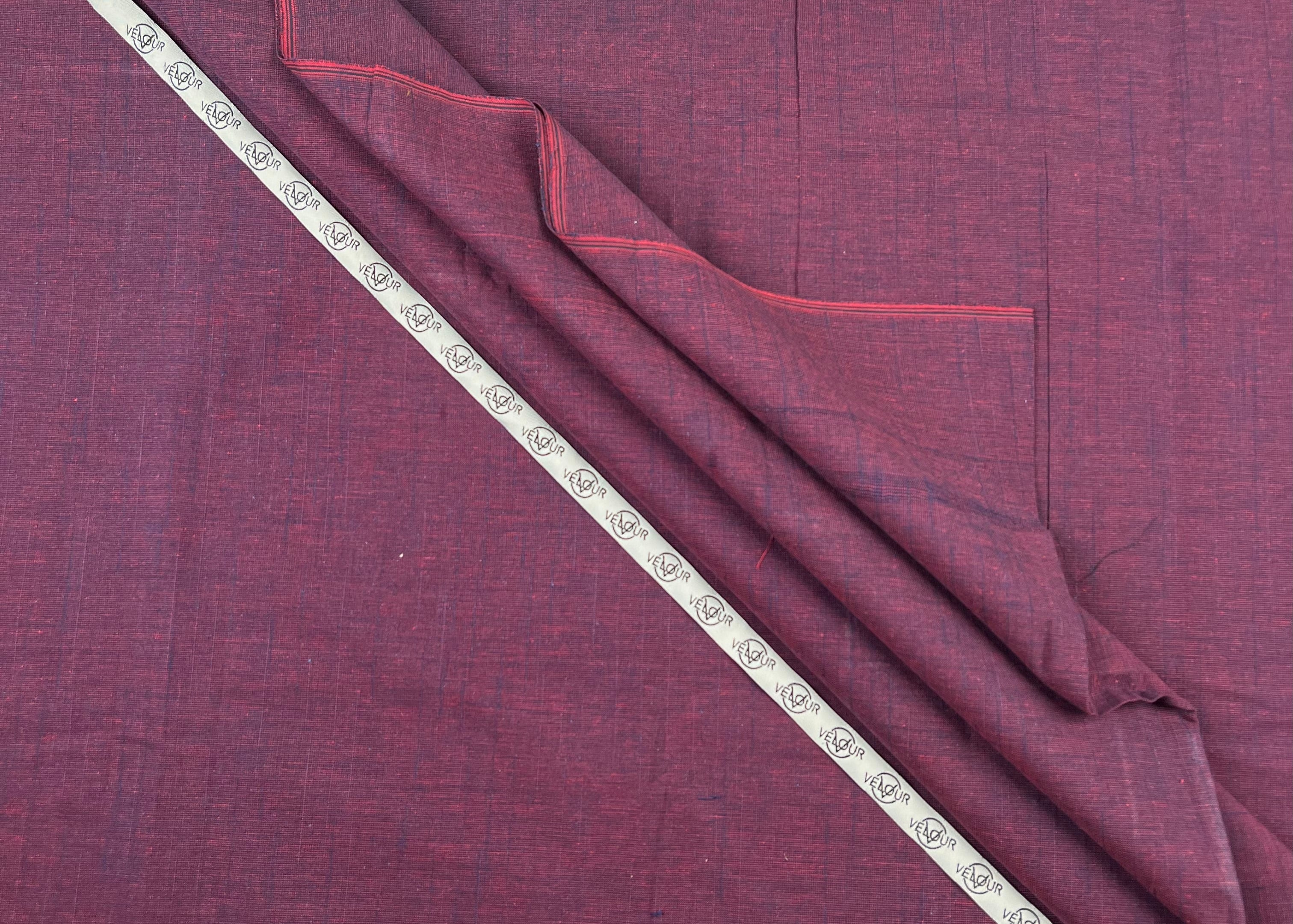 SLUB WINTER KHADDAR- RED WINE