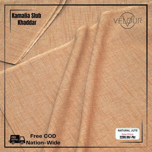 SLUB WINTER KAMALIA KHADDAR- NATURAL JUTE